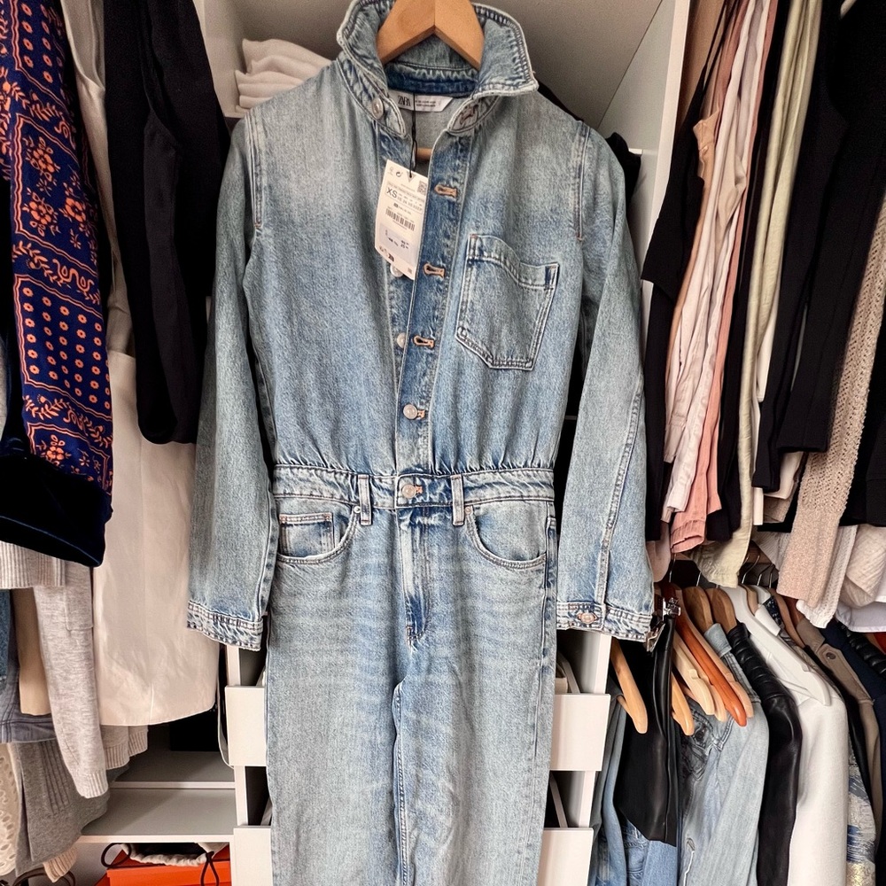 Zara Woman Denim  Jumpsuit ….Xs
